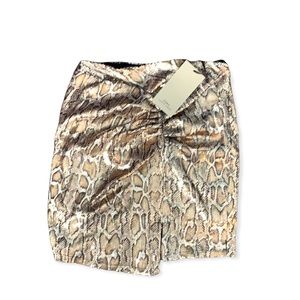 Zara sequence mini skirt snake print S new